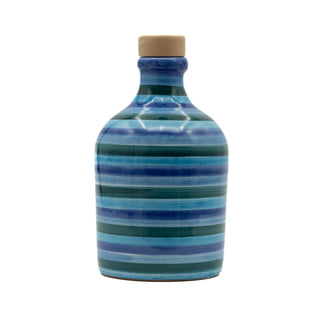 Bottiglia in ceramica multicolor blu