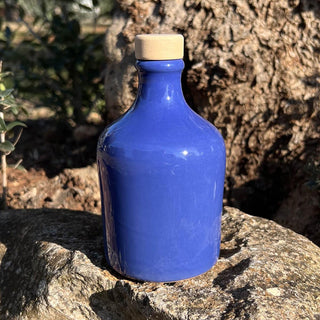 Bottiglia in ceramica blu otranto