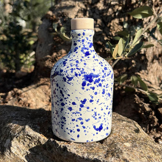 Ceramic bottle Puglia blue design