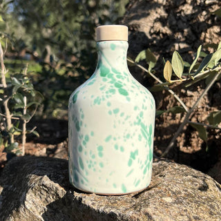 Ceramic bottle Puglia green design