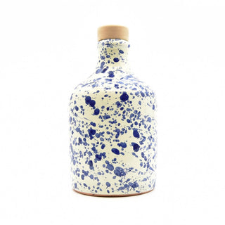 Ceramic bottle Puglia blue design