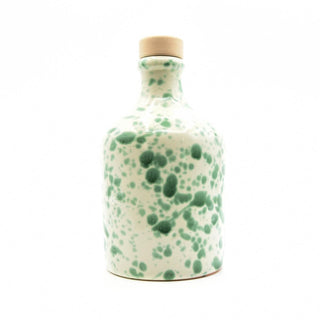 Ceramic bottle Puglia green design