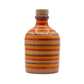 Bottiglia in ceramica multicolor rosso