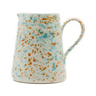 Puglia pitcher green and orange design