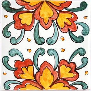 Mattonella in ceramica decorata
