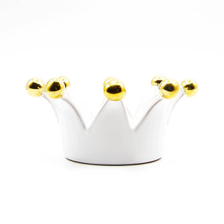 Corona in ceramica con oro