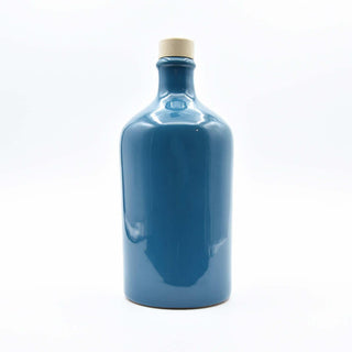 Bottiglia in ceramica blu ottanio