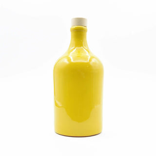 Bottiglia in ceramica giallo
