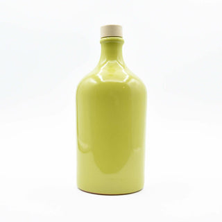 Bottiglia in ceramica verde acido
