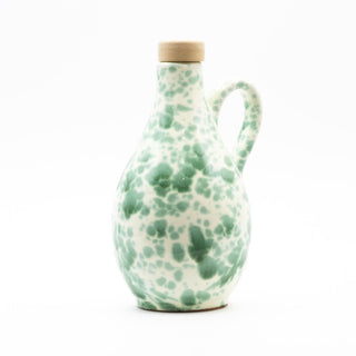 Oil bottle with handle Puglia design green