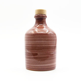 Bottiglia in ceramica spennellata marrone