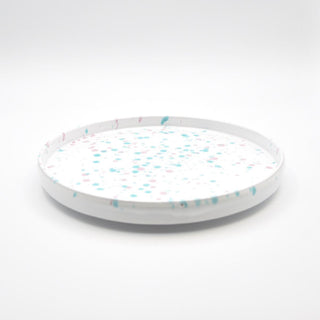 Flat plate Masseria green Locorotondo and fuchsia