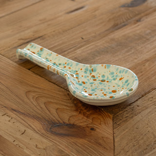 Ladle rest Puglia design green and orange