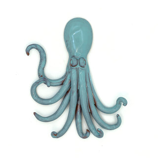 Tiffany Green Iridescent Ceramic Wall Octopus
