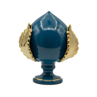 Pumo blue teal gold leaf