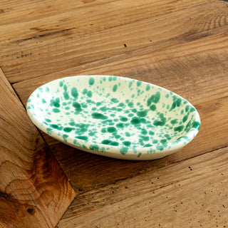 oval plate Puglia Design green