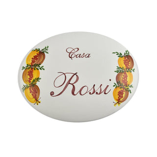 Ceramic oval pomegranate