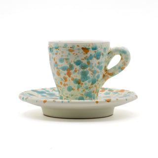 tazzina da caffè Puglia design verde e arancio