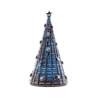 20cm iridescent blue ceramic Christmas tree