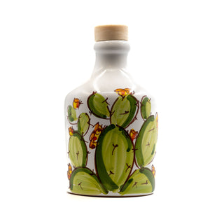 Bottiglia in ceramica fico d'india bianco