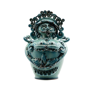 Pupa in ceramica piccola Verde Cangiante