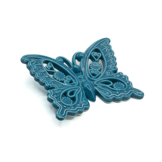 Mayan Ceramic Butterfly Teal Blue