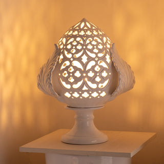 Lampada Pumo 50cm traforata con foglie