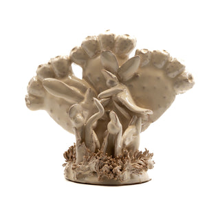 Presepe in ceramica fico d'india avorio