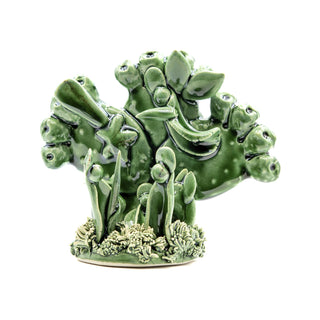 Presepe in ceramica fico d'india verde Matera