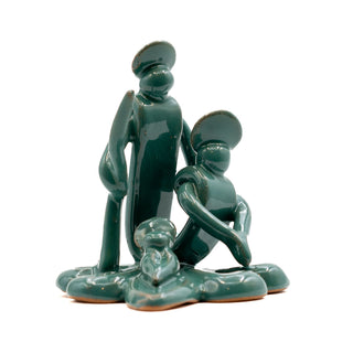 Presepe in ceramica verde