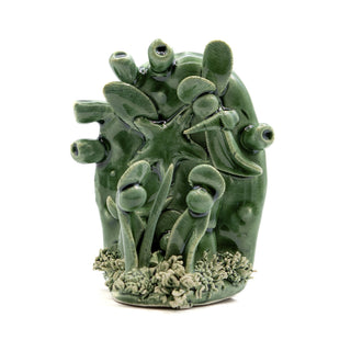 Presepe in ceramica pala fico d'india mini verde Matera