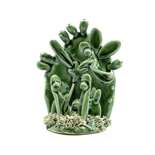 Presepe in ceramica pala fico d'india verde Matera