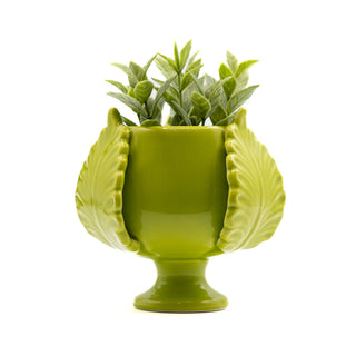 Pumo porta pianta verde acido