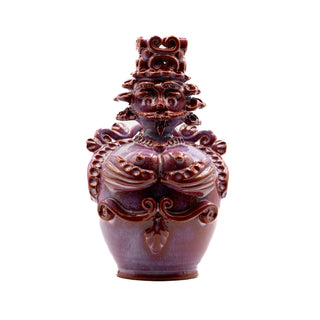 Pupa in ceramica piccola rosa cangiante