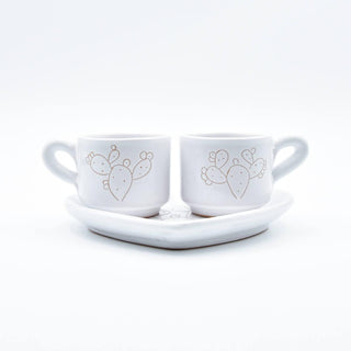 set cuore da caffè fico d'india